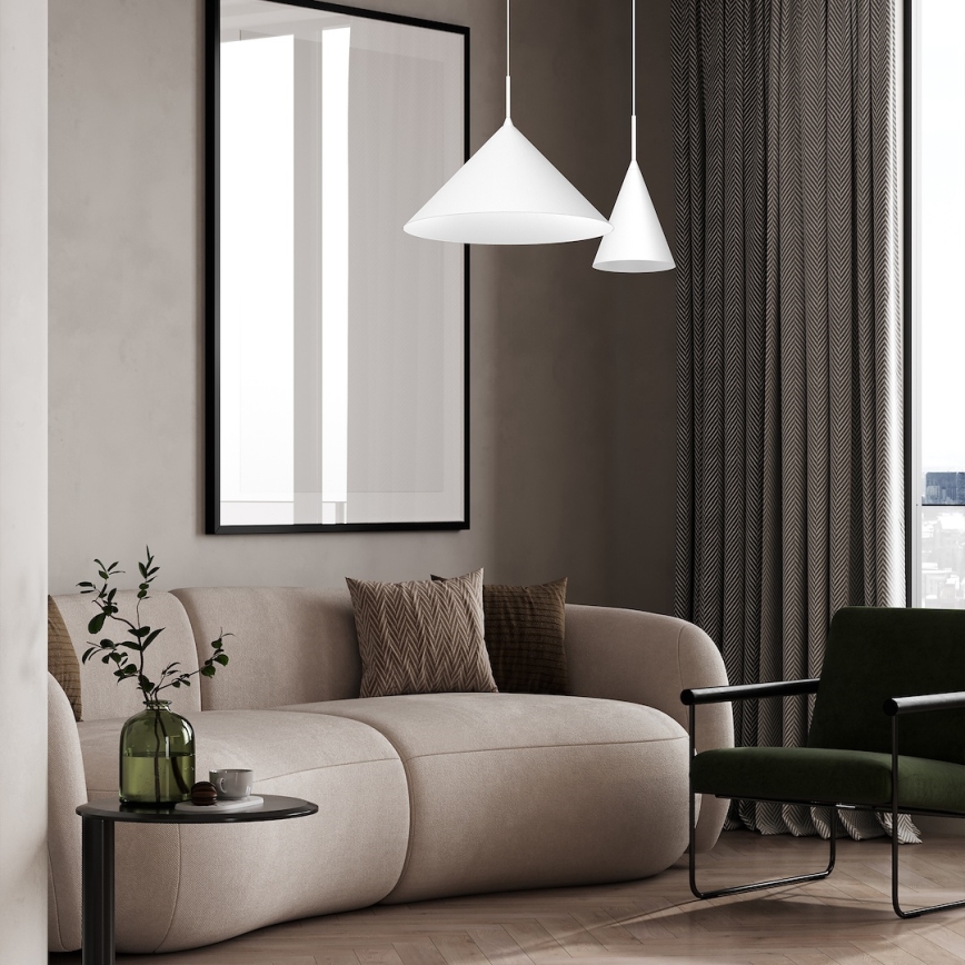 Lustr na lanku CAPITAL 1xGX53/15W/230V pr. 46 cm bílá