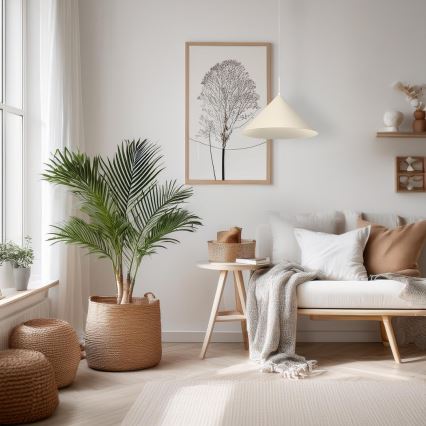 Lustr na lanku CAPITAL 1xGX53/15W/230V pr. 46 cm krémová