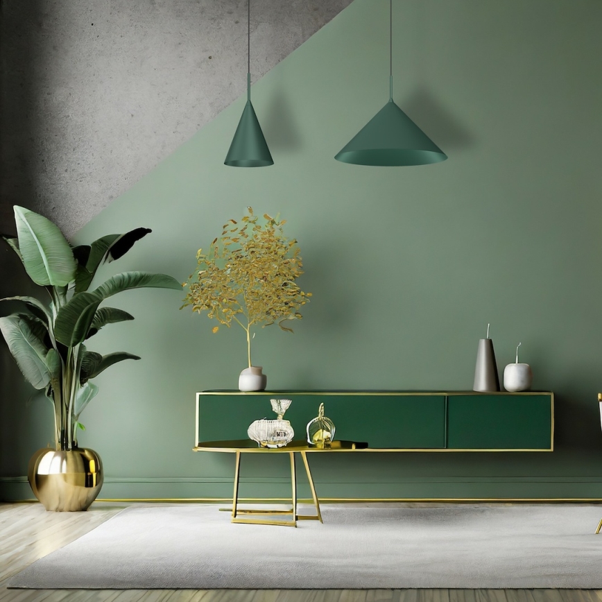 Lustr na lanku CAPITAL 1xGX53/15W/230V pr. 46 cm zelená