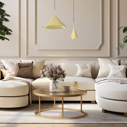 Lustr na lanku CAPITAL 1xGX53/15W/230V pr. 46 cm zlatá