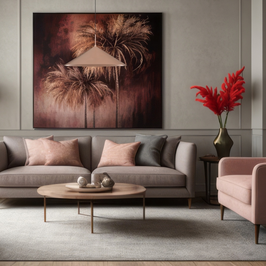 Lustr na lanku CAPITAL 1xGX53/15W/230V pr. 60 cm rose gold