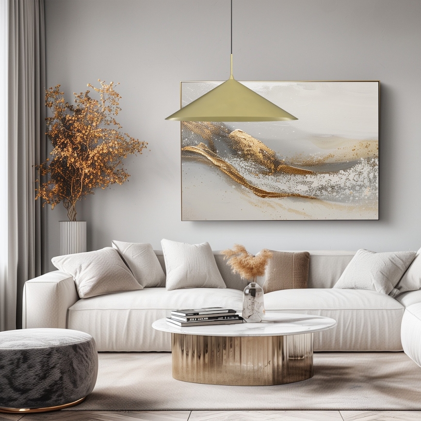 Lustr na lanku CAPITAL 1xGX53/15W/230V pr. 60 cm zlatá