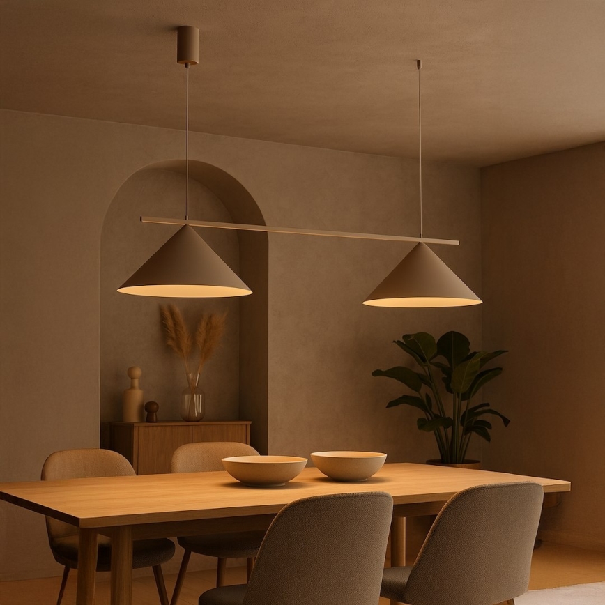 Lustr na lanku CAPITAL 2xGX53/15W/230V béžová