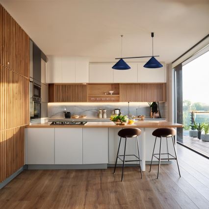 Lustr na lanku CAPITAL 2xGX53/15W/230V modrá