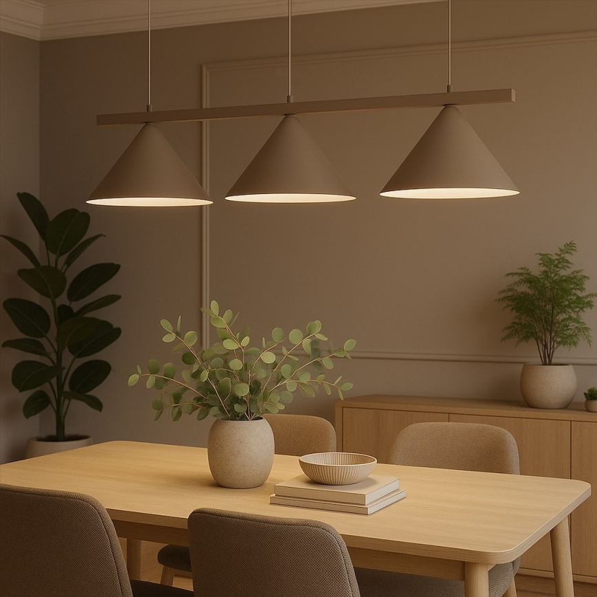 Lustr na lanku CAPITAL 3xGX53/15W/230V béžová