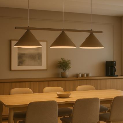 Lustr na lanku CAPITAL 3xGX53/15W/230V béžová