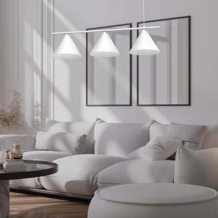 Lustr na lanku CAPITAL 3xGX53/15W/230V bílá