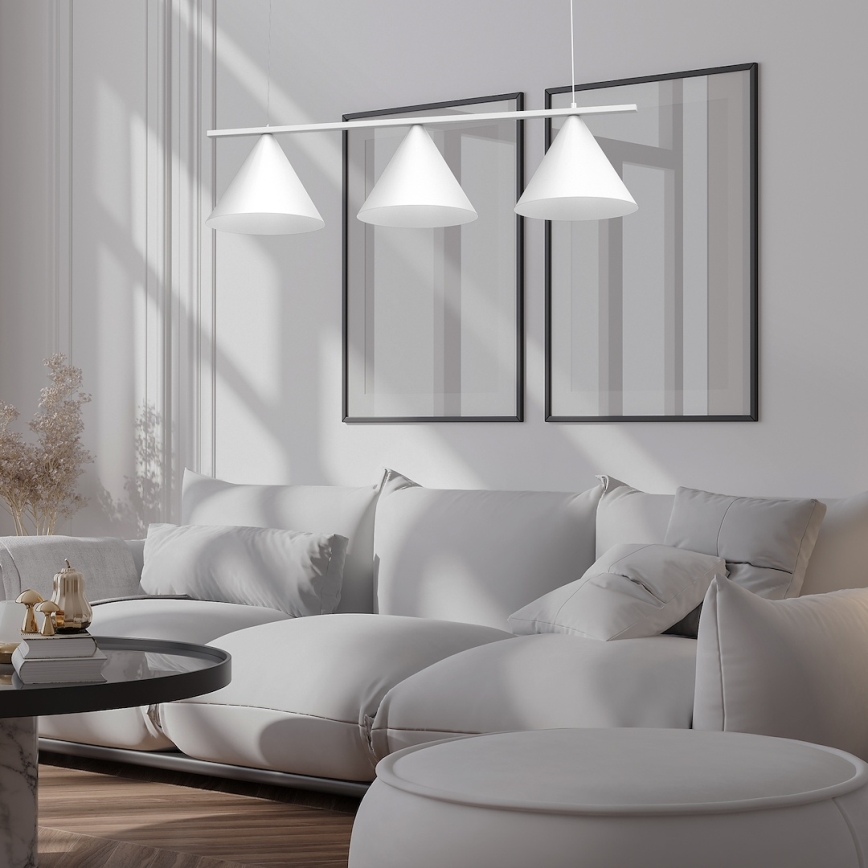 Lustr na lanku CAPITAL 3xGX53/15W/230V bílá