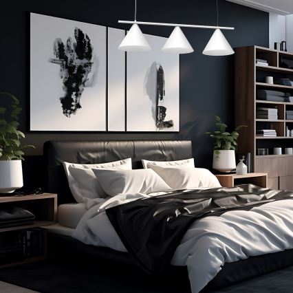 Lustr na lanku CAPITAL 3xGX53/15W/230V bílá