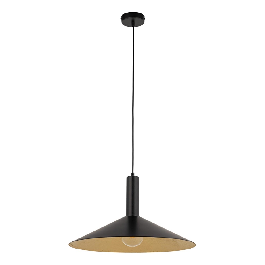 Lustr na lanku CAPRI 1xE27/15W/230V pr. 50 cm černá/zlatá
