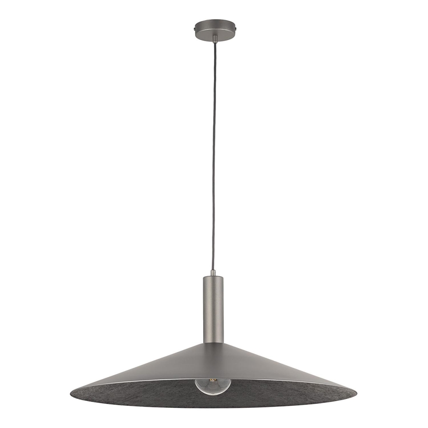 Lustr na lanku CAPRI 1xE27/15W/230V pr. 70 cm antracit/šedá