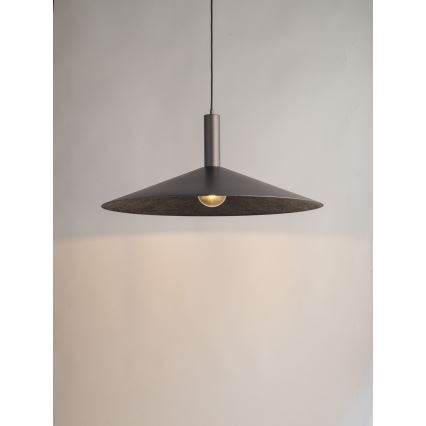 Lustr na lanku CAPRI 1xE27/15W/230V pr. 70 cm antracit/šedá