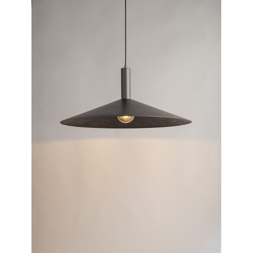 Lustr na lanku CAPRI 1xE27/15W/230V pr. 70 cm antracit/šedá