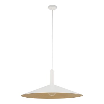 Lustr na lanku CAPRI 1xE27/15W/230V pr. 70 cm bílá/zlatá