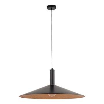 Lustr na lanku CAPRI 1xE27/15W/230V pr. 70 cm černá/měděná