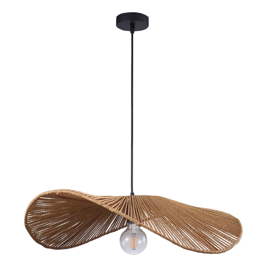 Lustr na lanku CAPRI 1xE27/20W/230V pr. 60 cm bambus
