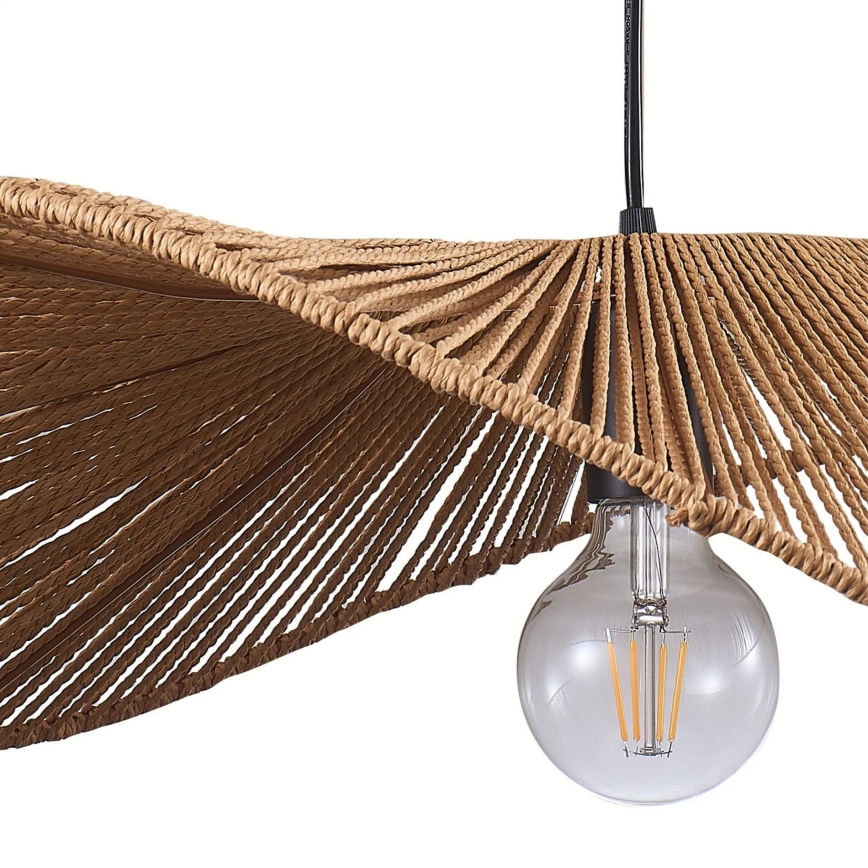 Lustr na lanku CAPRI 1xE27/20W/230V pr. 60 cm bambus