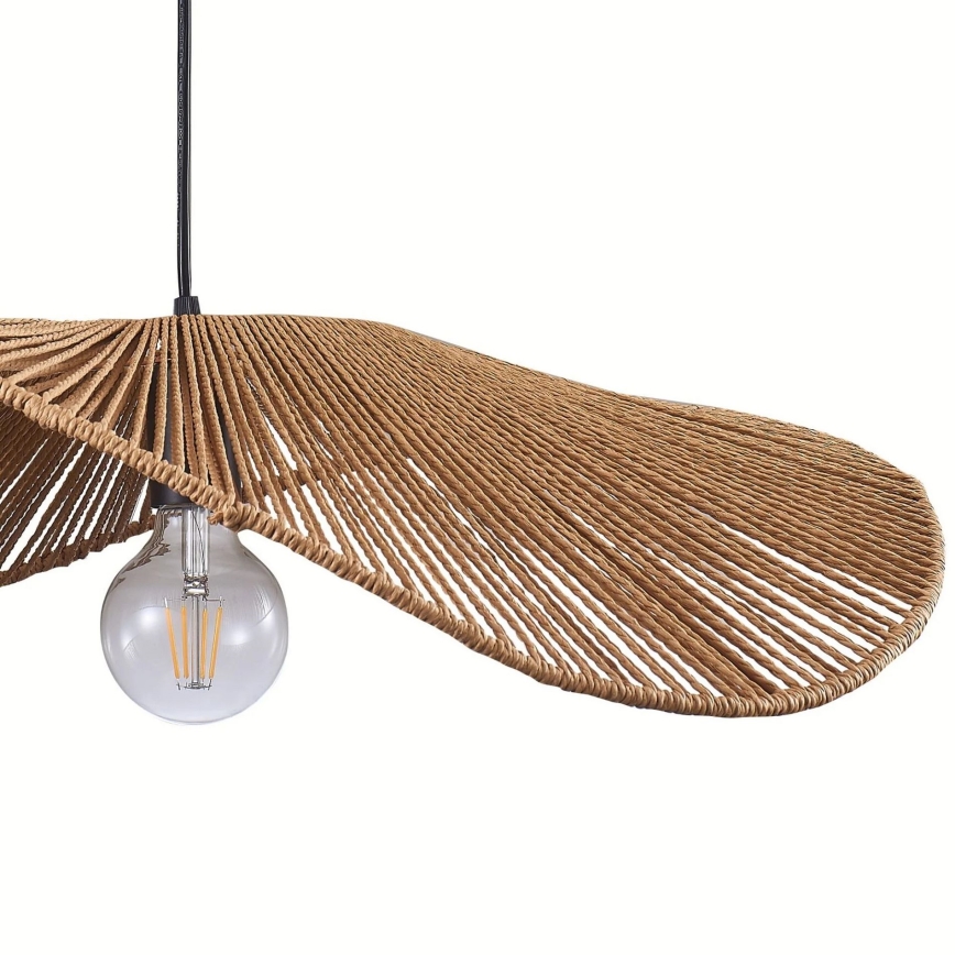 Lustr na lanku CAPRI 1xE27/20W/230V pr. 60 cm bambus
