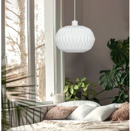 Lustr na lanku CARSON 1xE27/40W/230V bílá