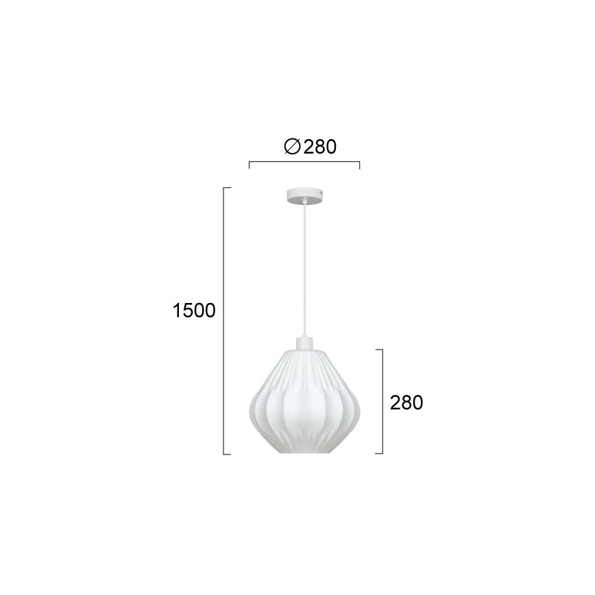 Lustr na lanku CARSON 1xE27/40W/230V bílá
