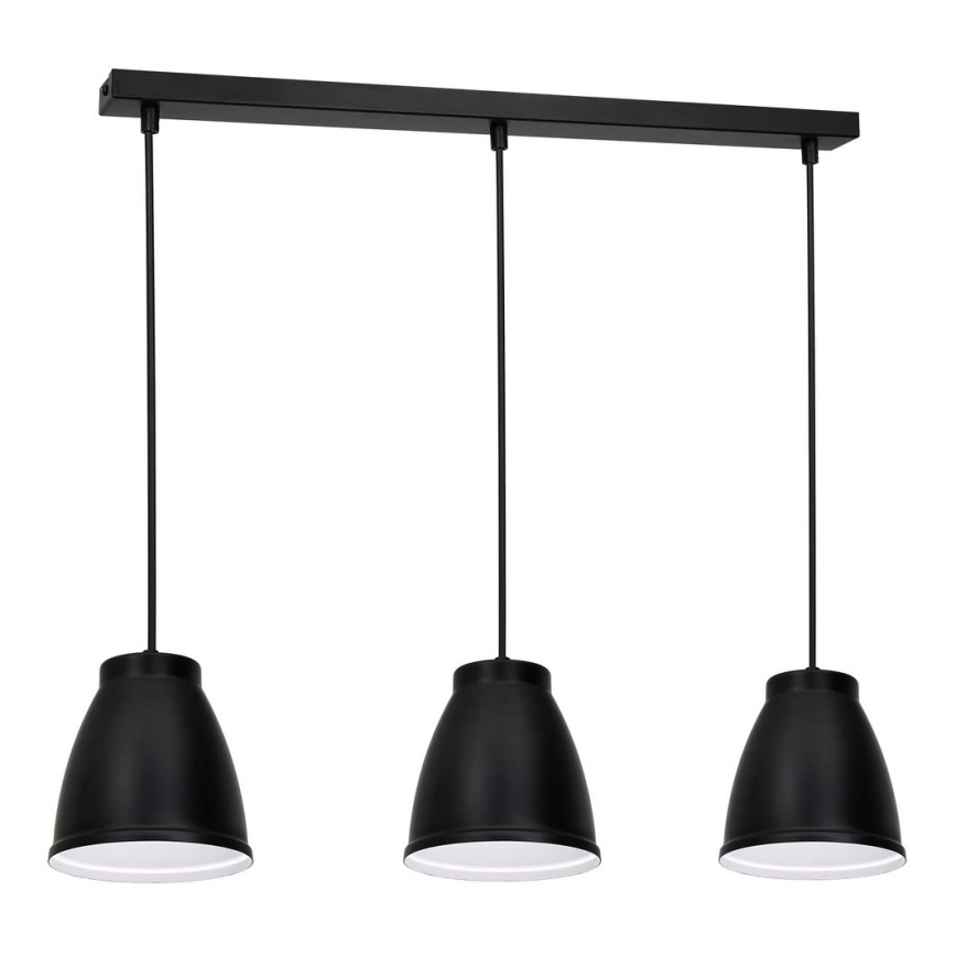 Lustr na lanku CARYON 3xE14/60W/230V černá