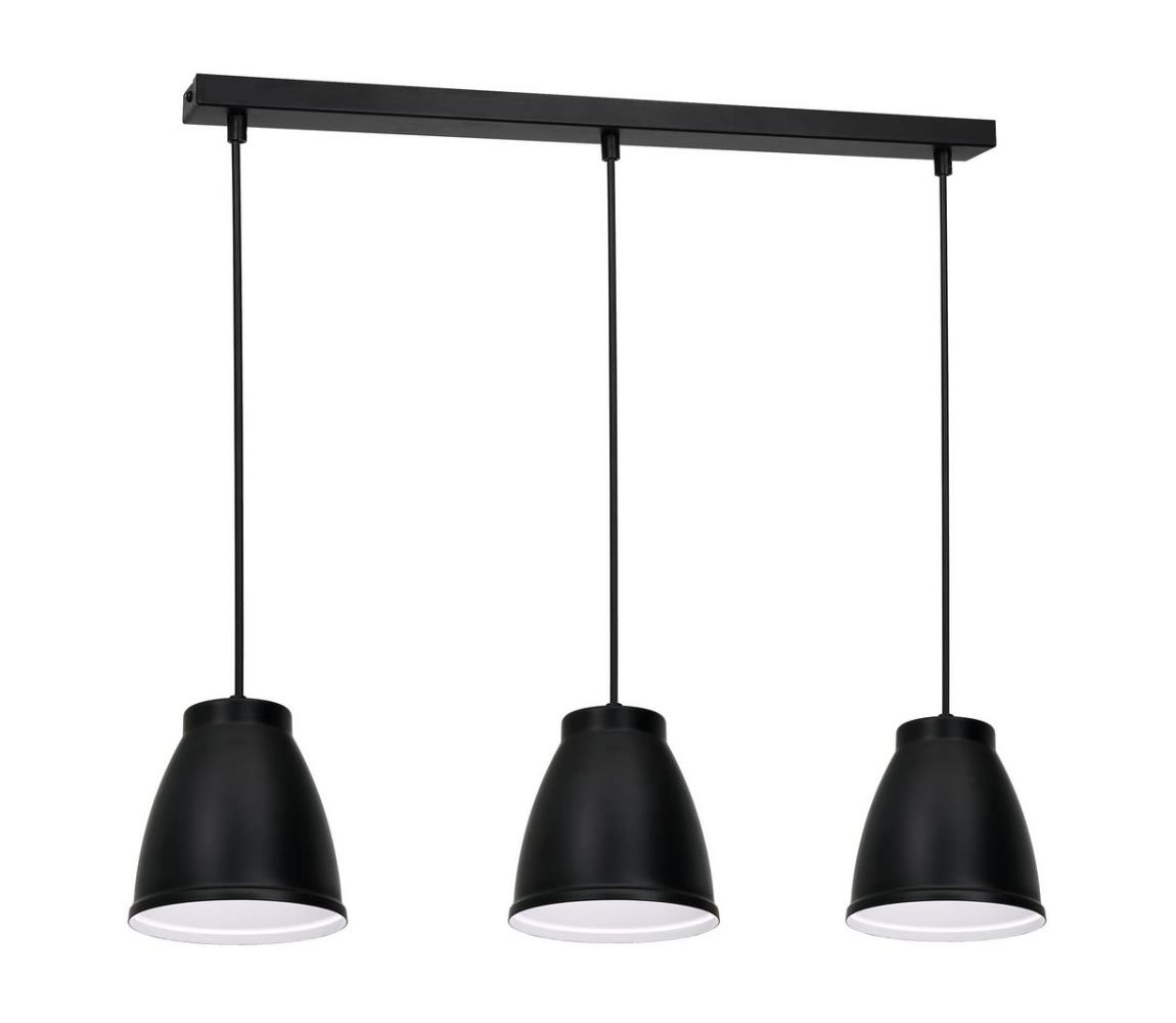 Luminex Lustr na lanku CARYON 3xE14/60W/230V černá LU3207A