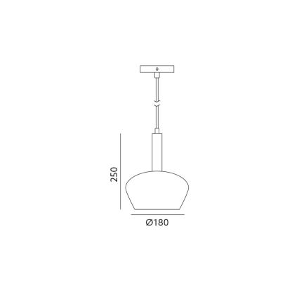 Lustr na lanku CASA 1xGU10/25W/230V