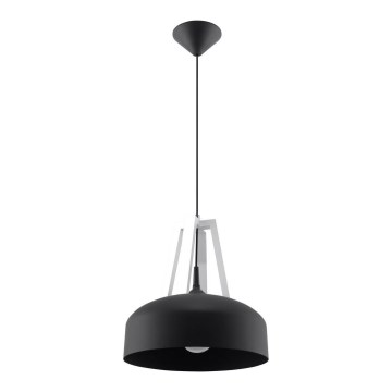 Lustr na lanku CASCO 1xE27/60W/230V bříza/buk