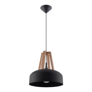 Lustr na lanku CASCO 1xE27/60W/230V pr. 30 cm bříza