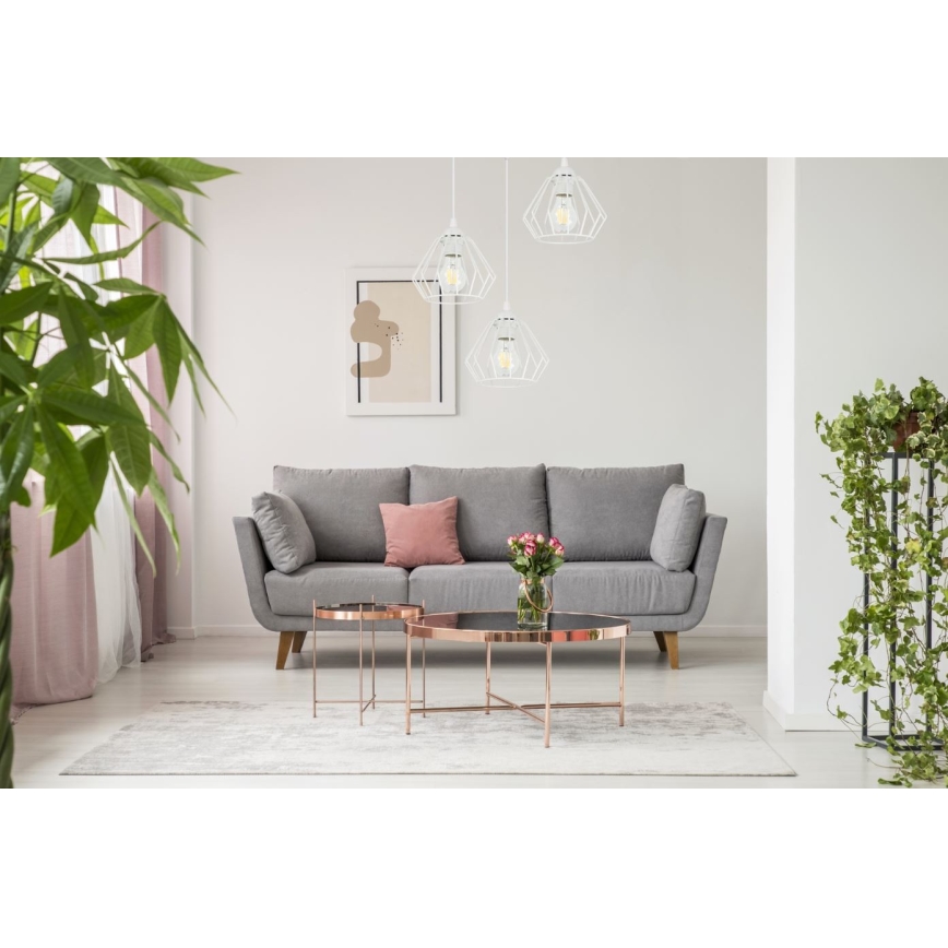 Lustr na lanku CEED 3xE27/60W/230V bílá