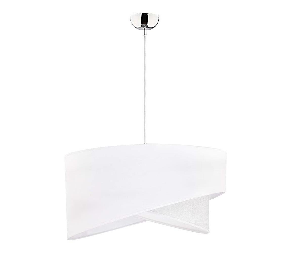 Duolla Lustr na lanku CELLO 1xE27/40W/230V bílá/stříbrná DU8333