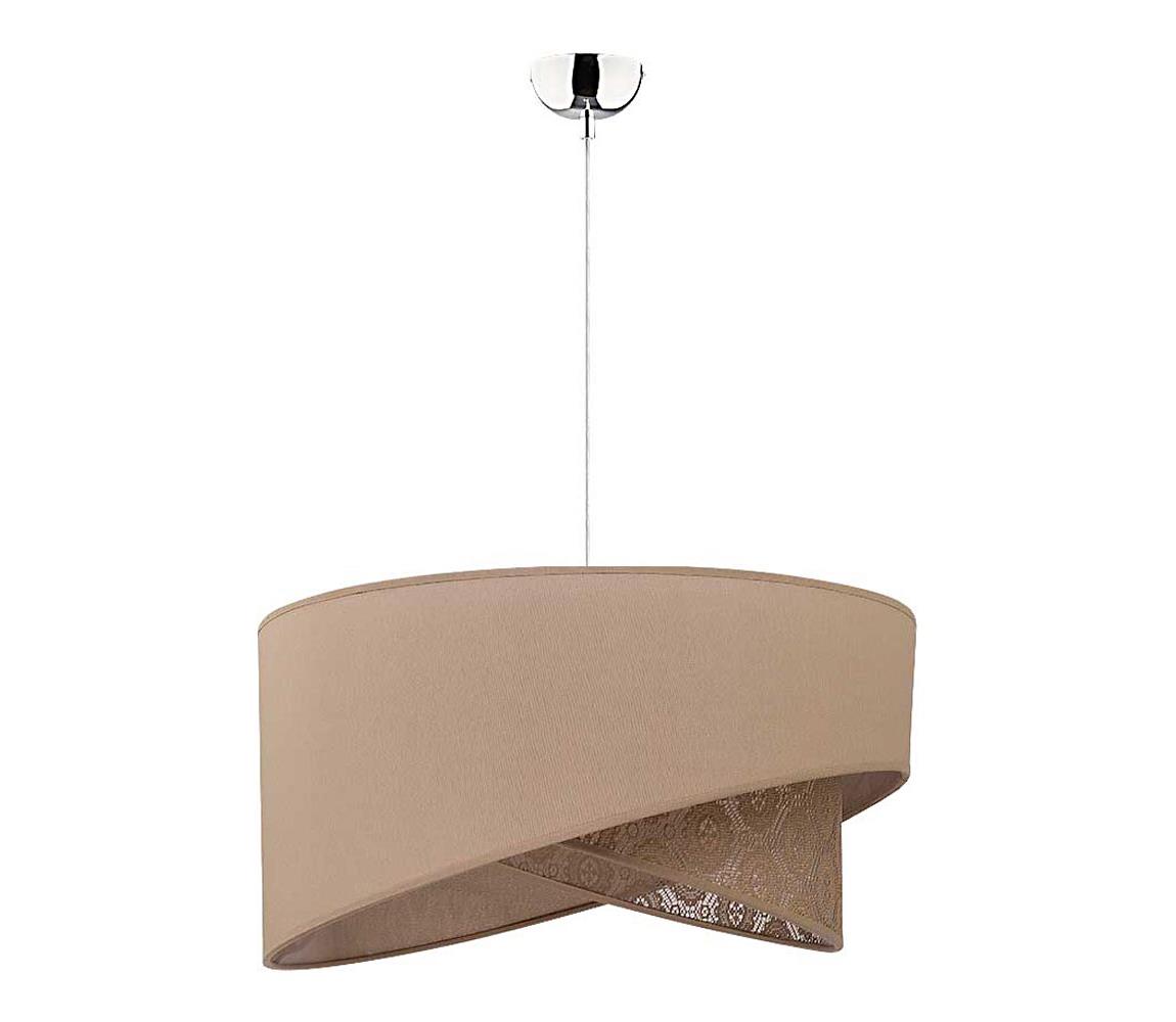 Duolla Lustr na lanku CELLO 1xE27/40W/230V hnědá/krajka DU8213