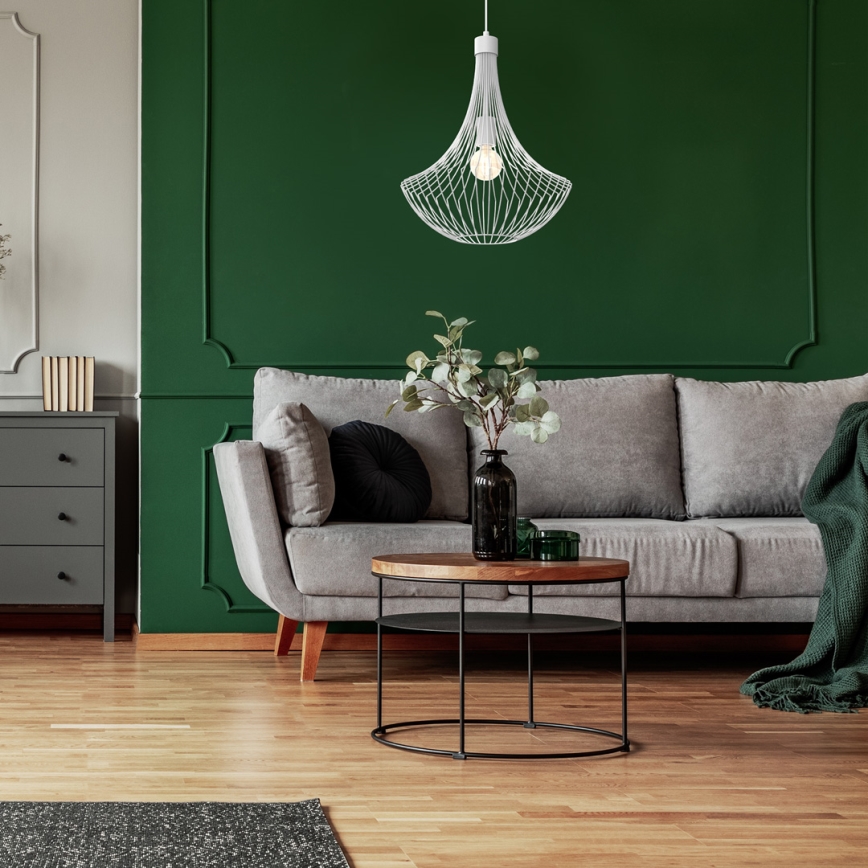 Lustr na lanku CESTA 1xE27/60W/230V bílá