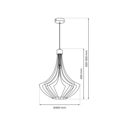 Lustr na lanku CESTA 1xE27/60W/230V zelená