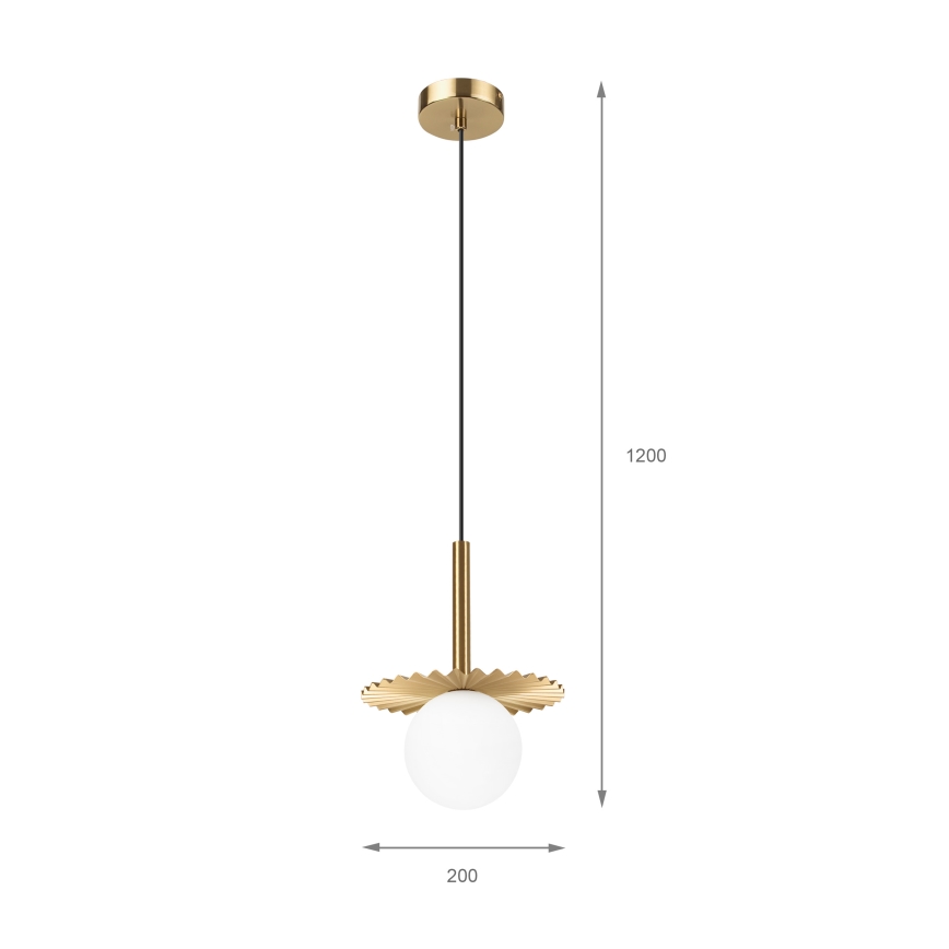 Lustr na lanku CHITA 1xG9/5W/230V zlatá