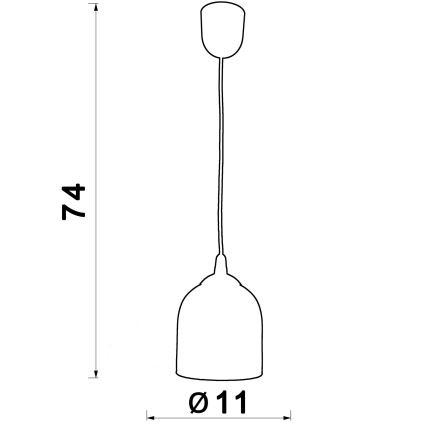 Lustr na lanku CHRIS 1xE27/60W/230V pr. 11 cm zelená