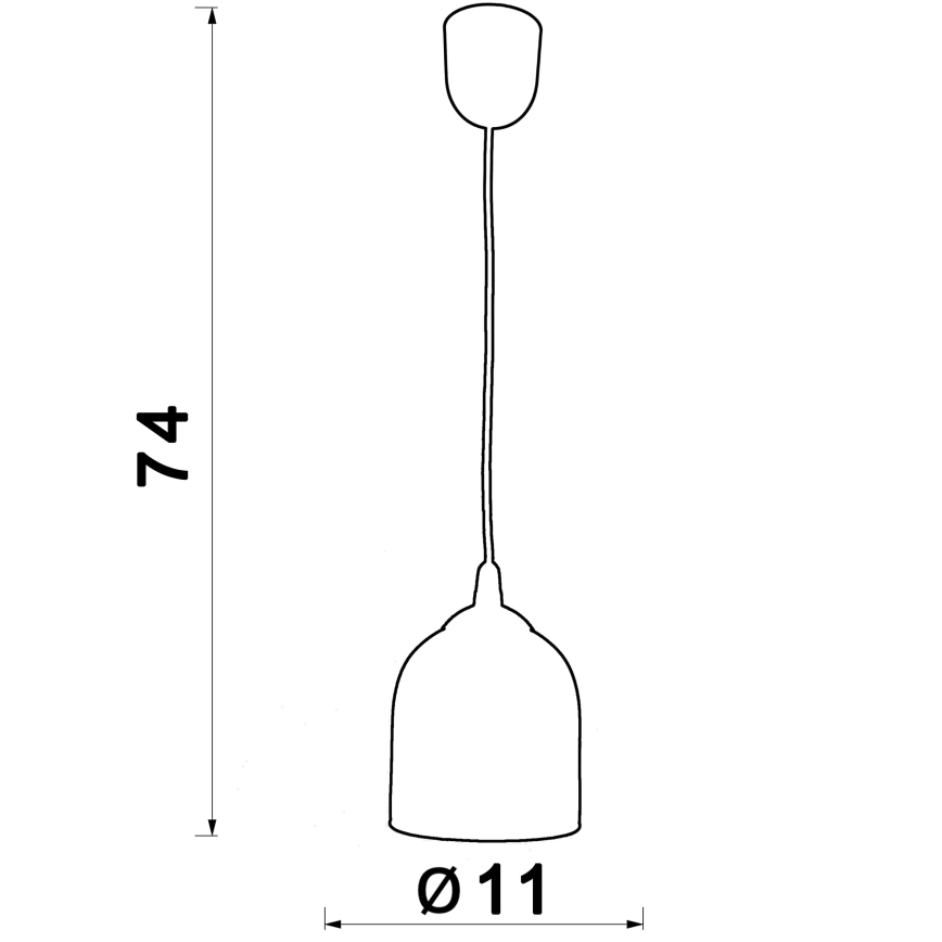 Lustr na lanku CHRIS 1xE27/60W/230V pr. 11 cm zelená