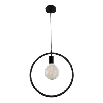 Lustr na lanku CIRCLE L 1xE27/60W/230V černá