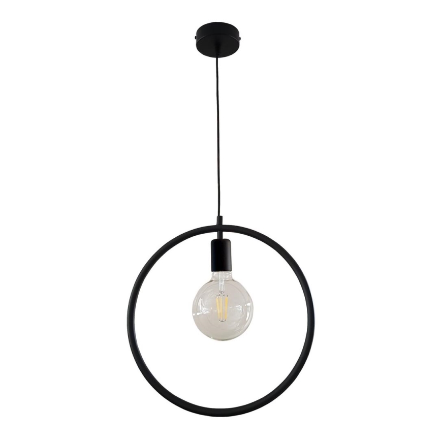 Lustr na lanku CIRCLE L 1xE27/60W/230V černá