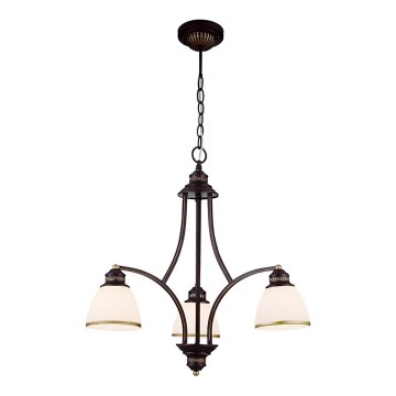 Lustr na lanku CLAIR 3xE27/60W/230V pr. 58 cm bronzová
