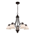 Lustr na lanku CLAIR 5xE27/60W/230V pr. 65 cm bronzová