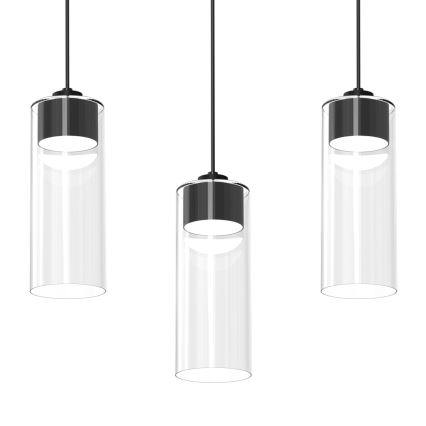 Lustr na lanku CLARISSA 3xGX53/12W/230V černá