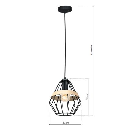 Lustr na lanku CLIF 1xE27/60W/230V