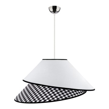 Lustr na lanku COCO 1xE27/40W/230V bílá/černá