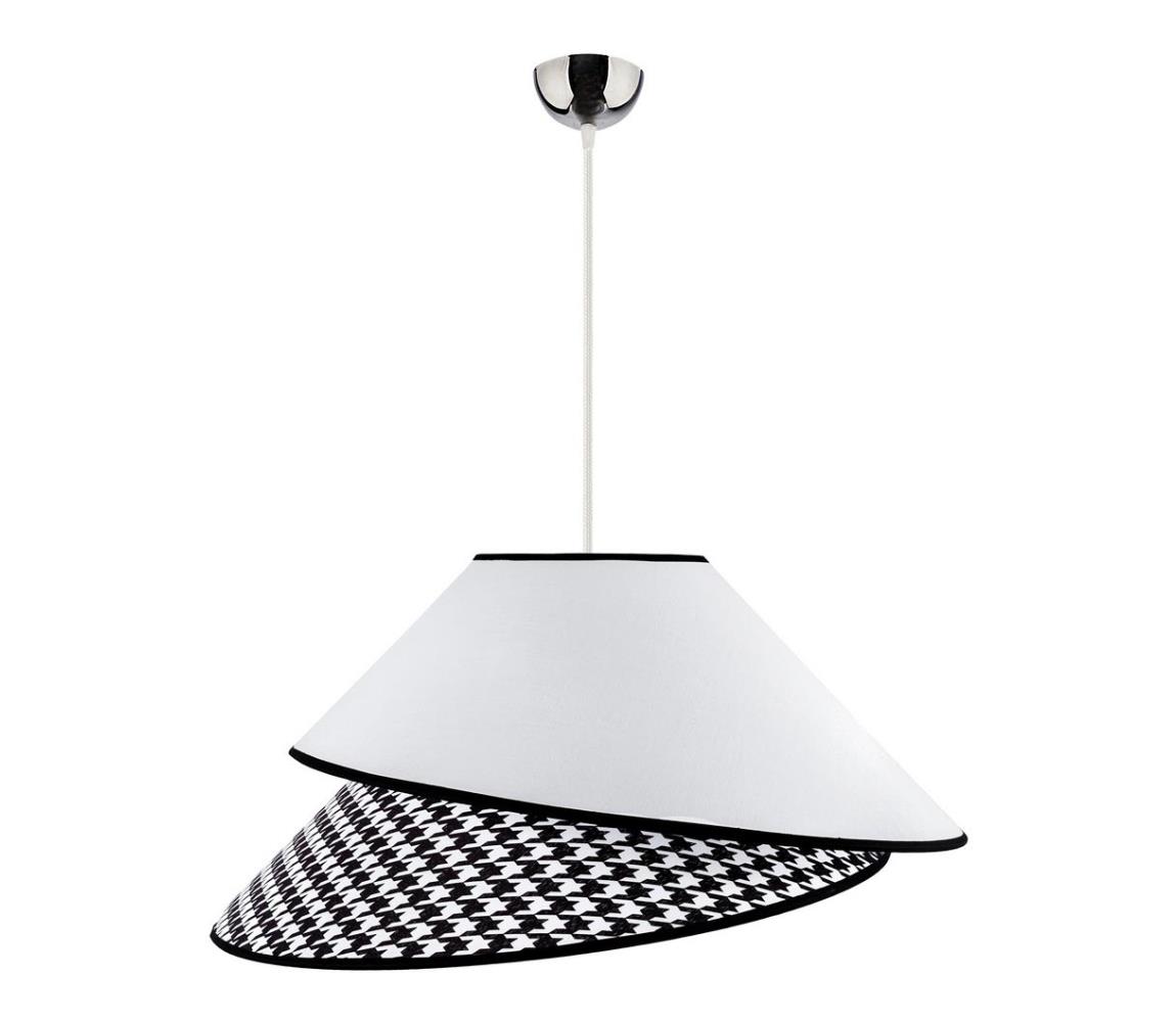 Duolla Lustr na lanku COCO 1xE27/40W/230V bílá/černá DU8848