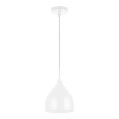 Lustr na lanku COMO 1xE27/60W/230V pr. 17 cm bílá