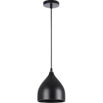 Lustr na lanku COMO 1xE27/60W/230V pr. 17 cm černá