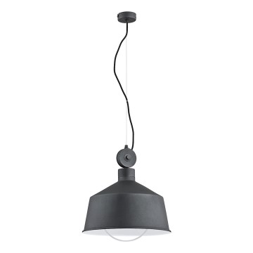 Lustr na lanku CORA 1xE27/15W/230V šedá