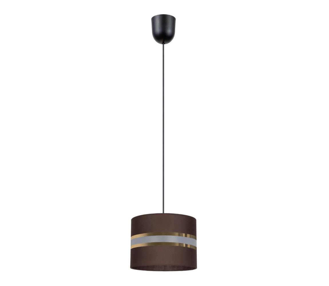 Belis Lustr na lanku CORAL 1xE27/60W/230V pr. 20 cm hnědá BE0671
