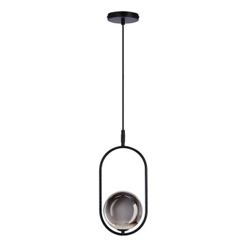 Lustr na lanku CORDEL 1xG9/28W/230V černá/kouřová černá